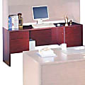 Global® Genoa Furniture Collection Kneespace Credenza, 29"H x 66"W x 20"D, Quartered Mahogany 1 thumbnail image