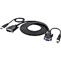 Belkin OmniView F1D9007B06 KVM Cable Adapter - 6 ft KVM Cable - DVI-I Digital Video - HD-15 VGA, USB - Black 1 thumbnail image