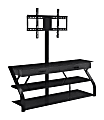 Altra™ Glass and Metal TV Stand With Mount For TVs Up To 52", 22"H x 54"W x 18 1/2"D, Black