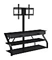 Altra™ Glass and Metal TV Stand With Mount For TVs Up To 52", 22"H x 54"W x 18 1/2"D, Black 1 thumbnail image