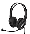 Ativa™ Wired Headset With Adjustable Microphone, Black 1 thumbnail image