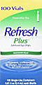 Refresh Plus Eye Drops Vials, 0.01 Fl Oz, Pack Of 100 Vials