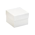 Partners Brand White Deluxe Gift Box Bottoms 4" x 4" x 3", Case of 50