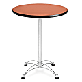 OFM Caf?-Height Round Table With Chrome Base, 30" Diameter, Cherry