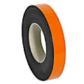 Partners Brand Orange Warehouse Labels, LH125, Magnetic Rolls 1" x 50', 1 Roll