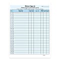 HIPAA Compliant Patient/Visitor Privacy 2-Part Sign-In Sheets, 8-1/2" x 11", Blue, Pack Of 500 Sheets