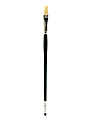 Grumbacher Gainsborough Oil And Acrylic Paint Brush, Size 8, Flat Bristle, Hog Hair, Black 1 thumbnail image