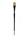 Grumbacher Gainsborough Oil And Acrylic Paint Brush, Size 12, Flat Bristle, Hog Hair, Black