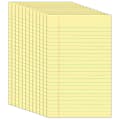 Office Depot® Brand Jr. Glue-Top Writing Pads, 5" x 8", Narrow Ruled, 50 Sheets, Canary, Pack Of 12 Pads 1 thumbnail image