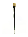 Grumbacher Gainsborough Oil And Acrylic Paint Brush, Size 14, Flat Bristle, Hog Hair, Black
