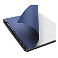 Office Depot® Brand Grain Embossed Paper Binding Covers, 8 3/4" x 11 1/4", Navy, Pack Of 50