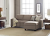 Serta® Palisades Reclining Sectional With Storage Chaise, Right, Oatmeal/Espresso 1 thumbnail image