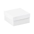 Partners Brand White Deluxe Gift Box Bottoms 6" x 6" x 3", Case of 50