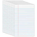 Office Depot® Brand Jr. Glue-Top Writing Pads, 5" x 8", Narrow Ruled, 50 Sheets, White, Pack Of 12 Pads