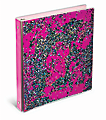 Office Depot® Brand Floating Glitter 3-Ring Binder, 1 1/2" Round Rings, Pink 1 thumbnail image