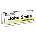 C-Line® Name Tents, White, Letter (8.5" x 11"), 65 Lb, Pack Of 50