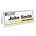 C-Line® Name Tents, White, Letter (8.5" x 11"), 65 Lb, Pack Of 50 1 thumbnail image