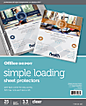 Office Depot® Brand Simple-Loading Sheet Protectors, 8-1/2" x 11", Clear, Pack of 25 1 thumbnail image