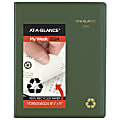 2024 AT-A-GLANCE® Recycled Weekly/Monthly Appointment Book Planner, 8-1/4" x 11", 100% Recycled, Green, January To December 2024, 70950G60 1 thumbnail image