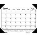 House of Doolittle Recycled Compact Size Economy Desk Pad - Monthly - January 2022 till December 2022 - 1 Month Single Page Layout - 18 1/2" x 13" Sheet Size - 2.31" x 1.75" Block - Desk Pad - White - Non-refillable - 1 Each 1 thumbnail image