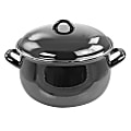 Martha Stewart Steel Casserole Dish With Lid, 6.5 Quart, Black 1 thumbnail image