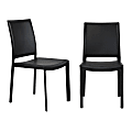 Eurostyle Kate Dining Chairs, Black, Set Of 2 Chairs