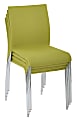 Ave Six Conway Stacking Chairs, Spring Green/Silver, Set Of 4