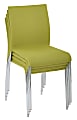 Ave Six Conway Stacking Chairs, Spring Green/Silver, Set Of 4 1 thumbnail image