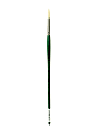 Grumbacher Gainsborough Oil And Acrylic Paint Brush, Size 6, Round Bristle, Hog Hair, Green