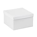 Partners Brand White Deluxe Gift Box Bottoms 10" x 10" x 6", Case of 50