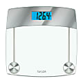 Taylor Precision Products Digital Glass Bathroom Scale, 440 Lb Capacity, Silver