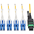 Eaton Tripp Lite Series MTP/MPO (APC) to 4xLC (UPC) Singlemode Breakout Patch Cable, 40/100 GbE, QSFP+ 40GBAS - N39003M8LCAP 1 thumbnail image
