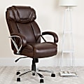 Flash Furniture Hercules LeatherSoft™ Faux Leather High-Back Big & Tall Ergonomic Office Chair, Brown/Gray 1 thumbnail image