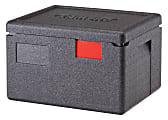 Cambro Cam GoBox Half-Size 6" Deep Top Loading Food Transporter, 10"H x 13"W x 15-7/16"D, Black 1 thumbnail image