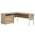 Sauder® Portage Park 66”W Commercial L-Shaped Desk, Kiln Acacia