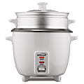 Brentwood 8-Cup Rice Cooker, 8-1/2” x 8-1/2”, White