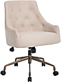 Boss Office Products Ergonomic Fabric High-Back Task Chair, Beige/Rustic Bronze