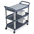 Rubbermaid Xtra Utility Cart, 37 4/5"H x 40 3/5"W x 20"D, Gray 1 thumbnail image