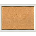 Amanti Art Cork Bulletin Board, 31" x 23", Natural, Eva White Gold Polystyrene Frame