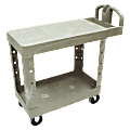 Rubbermaid Flat-Shelf Utility Cart, 33"H x 19"W x 38"D, Beige