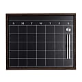 U Brands Magnetic Chalk Calendar Board, 16 x 20, Rustic Wood Frame