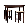 Linon Tavern 3-Piece Counter Set, Espresso/Natural 1 thumbnail image