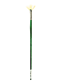 Grumbacher Gainsborough Oil And Acrylic Paint Brush, Size 4, Fan Bristle, Hog Hair, Green