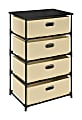 Ameriwood™ Home Altra End Table Storage Unit, 4 Bins, Black/Natural