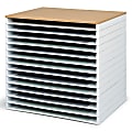 Safco® Giant Stack Trays, 3"H x 39"W x 26"D, White, Pack Of 2