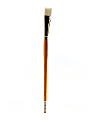 Grumbacher Bristlette Paint Brush, Size 12, Bright Bristle, Synthetic, Brown