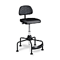 Safco® Task Master® Economy Industrial Chair With Footrest, Black/Chrome
