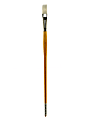 Grumbacher Bristlette Paint Brush, Size 8, Flat Bristle, Synthetic, Brown