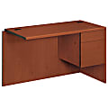 HON® 10700 Series™ Laminate Right Return For Use With Left Single-Pedestal Desk, 29 1/2"H x 48 1/2"W x 24"D, Henna Cherry