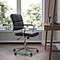 Flash Furniture LeatherSoft™ Faux Leather Mid-Back Contemporary Executive Office Chair, Black 1 thumbnail image
